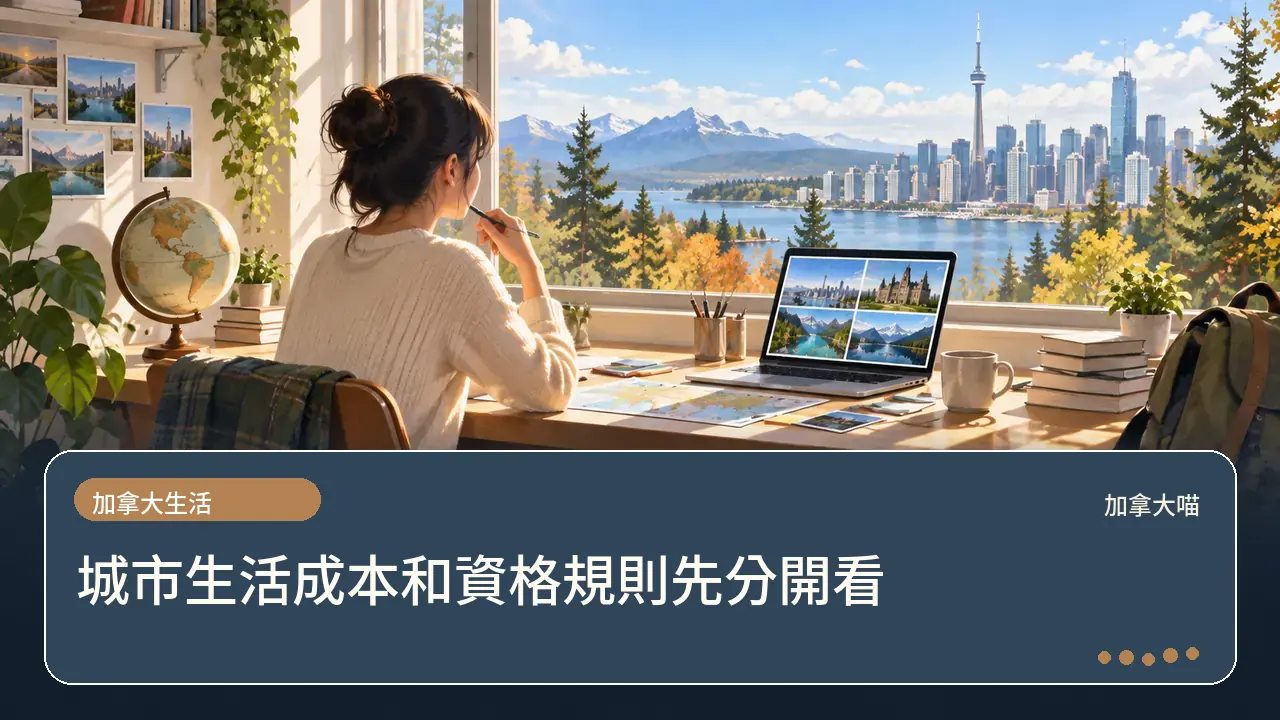 城市生活成本和資格規則先分開看主題插畫